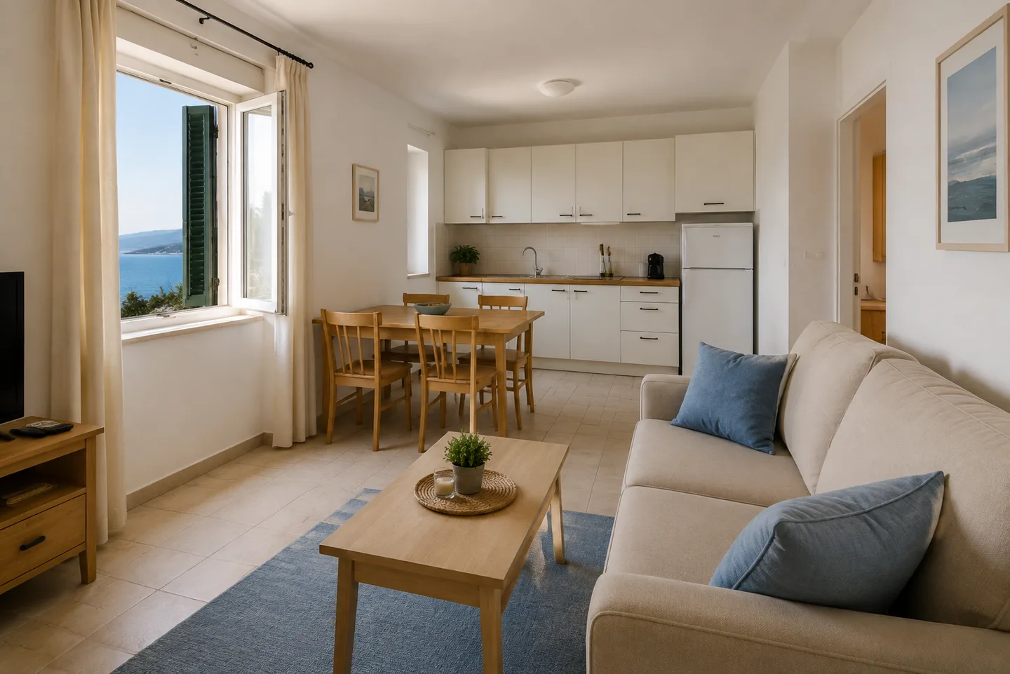 Dnevni prostor izmišljenog apartmana More